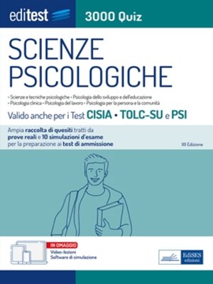 cover image of Editest 3000 quiz  Scienze psicologiche